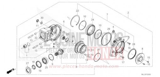 ENGRENAGE MENE DE SORTIE GL1800DAP de 2023